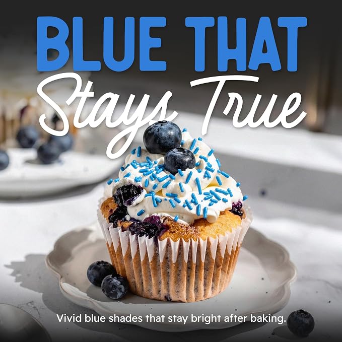 Snackathon Blue Sprinkles for Baking & Decorating, 15 oz Vibrant Blue Jimmies in Resealable Pouch – Gluten Free Sprinkles for Ice Cream Toppings, Cakes, Cupcakes & Desserts