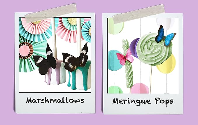 Sugar Robot Inc. Edible Butterflies Small Size Premium Crafted Made in the USA Cake and Cupcake Toppers, Decoration (Rainbow)