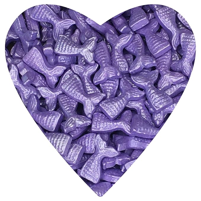 COOL MOM SPRINKLES Purple Mermaid Tail Sprinkles (4 oz.) – Themed Sprinkles for Decorating Birthday Cakes, Cupcakes, Cookies & Desserts – Mixed in the USA/Gluten-Free