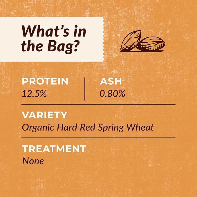 100% Organic Old World Flour - Flour for Baking - 5 Pounds