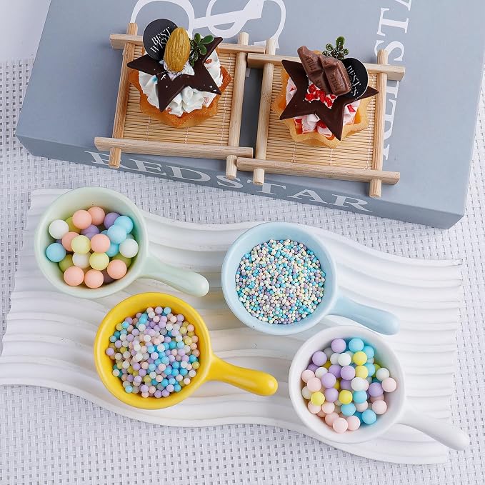 Pastel Sprinkles for Cake Decorating, 7.8oz Macaron Pearl Sprinkles 4 Sizes Mix for Cake Cupcake Cookie Baking Donuts Ice Cream Toppings