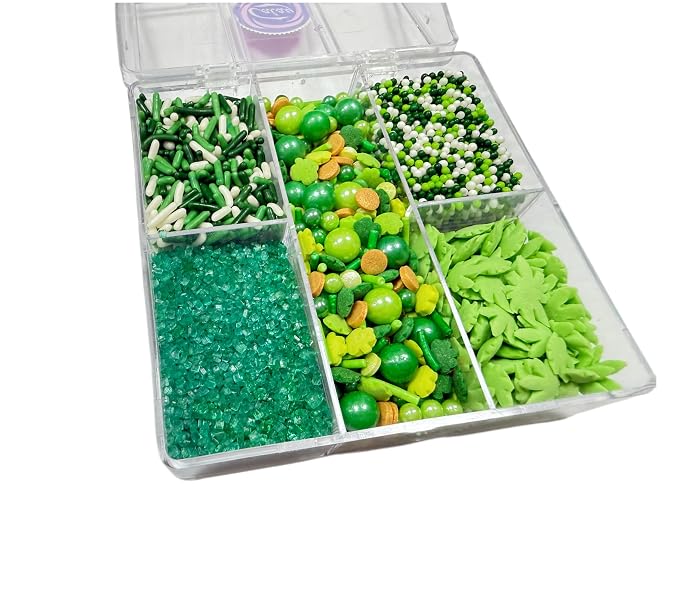 Sentovac Clovers Leaves and Pearls Mixing Cake Sprinkles Cake and Cupcake Topper Decorations Sprinkles for St.Patrick Day Decorationing Supplies