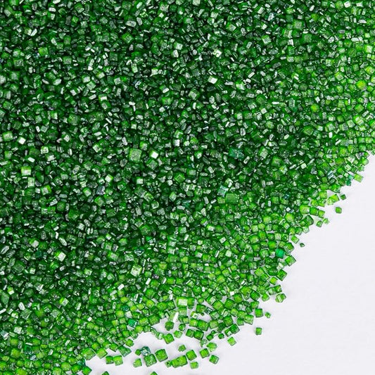 Twisweet Green Sprinkles, Edible Sanding Sugar Crystals for Cake Decorating, Extra Fine Candy Sprinkles for Baking, Cupcake Topping Ice Cream Donut Cookies Decoration, Wedding Party Christmas Supplies (150g/5.3oz)