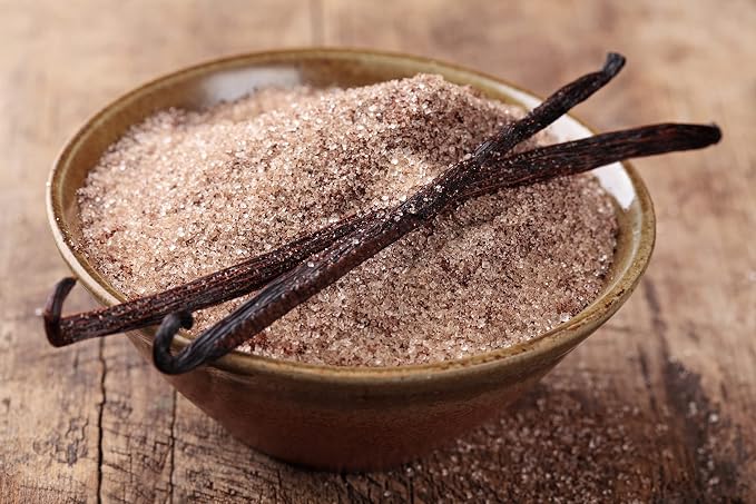Organic Vanilla Bean Sugar - Made with Real Madagascar Vanilla Pods & Pure Cane Sugar - for Cooking, Baking, & Additional Flavoring - A Sweet Substitute for Extract, Paste, and Beans - 12 OZ