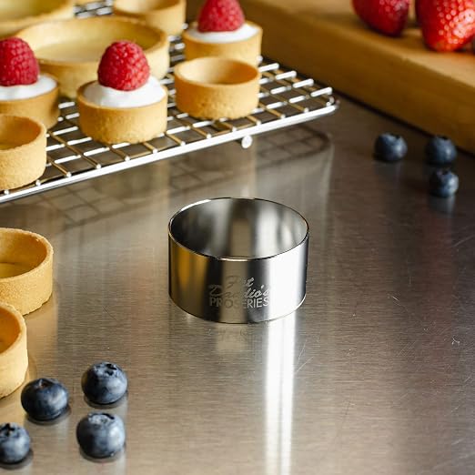 Fat Daddio's Stainless Steel Round Cake & Pastry Ring, 2 x 1 Inch
