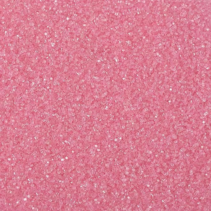 Sentovac Light Pink Sanding Sugar for Baking Edible Sparkling Coarse Sugar Crystals Sprinkles for Baking Topping Cake Cookie Cupcake Topper Ice Cream Decoration Supplies 3.2 OZ