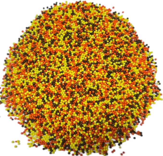 Sentovac 2mm Fall Nonpareils Pearl Sugar Sprinkles for Cake Decorating |Edible Cake Cupcake| 1 Bottle 3.88oz/110g Sprinkles for Decorating