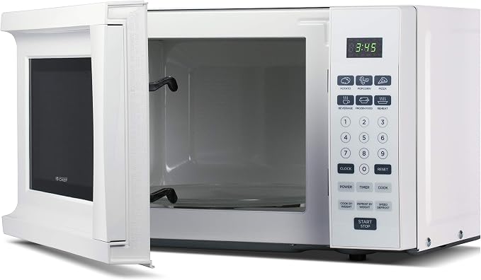 Commercial CHEF 701 Watt Counter Top Microwave Oven, 0.7 Cu. Ft, White