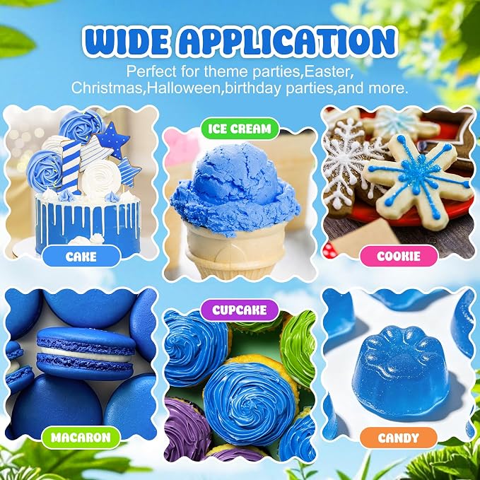 Natural Food Coloring - 2 fl.oz Plant-Based Liquid Food Coloring, Artificial Dye Free, All Nature Food Dye for Baking, Cake Decorating and Fondant, Organic Food Color for Icing, Frosting (Blue)