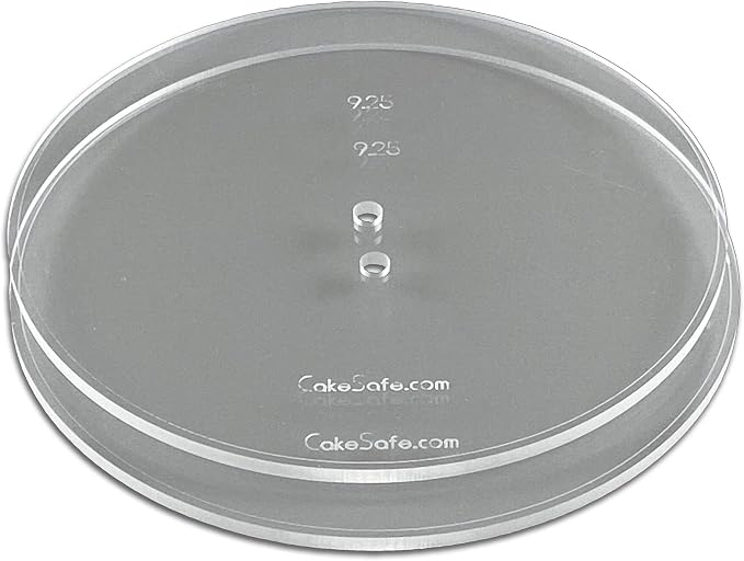 CAKESAFE – 2-9.25” Clear ¼” Acrylic Disks – Perfect Icing Tool to Smooth the Buttercream on Your Cakes