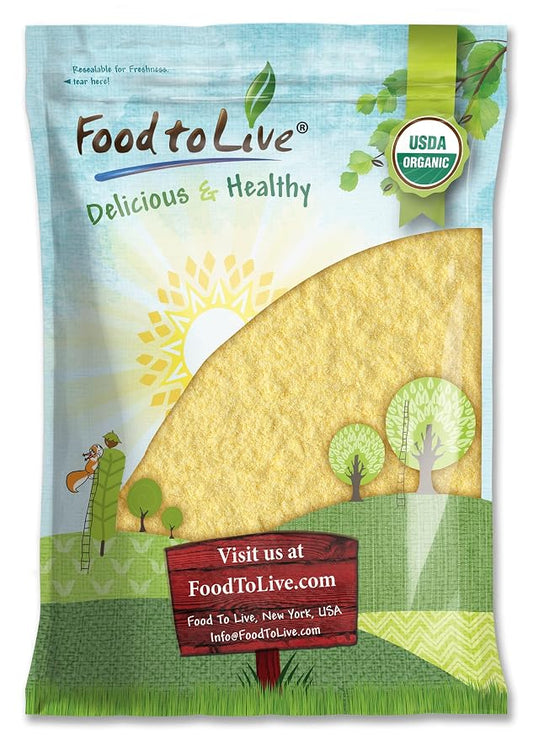 Food to Live Organic Millet Flour, 8 Pounds Non-GMO, Kosher, Vegan, Stone Ground, Unbleached, Unbromated, Bulk, Product of the USA