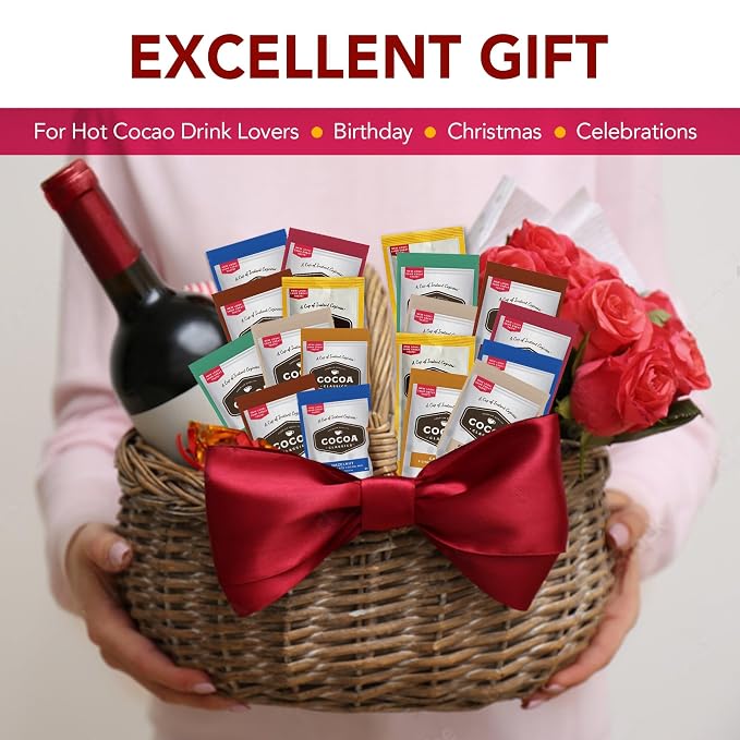 Cocoa Classics Hot Chocolate Mix - 28 (1.25 oz) Assorted Hot Cocoa Packets - 7 Classic Flavors - Rich Creamy Flavors - Gift Sets by K-Munchies