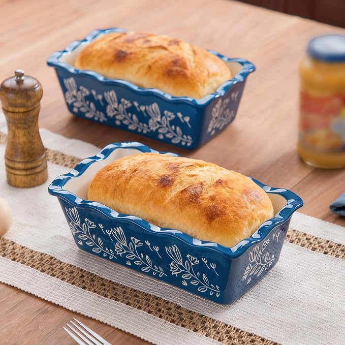 Wisenvoy Loaf Pan Bread Pan Ceramic loaf pans for baking Porcelain Baking Pans Nonstick Bread Pans for Baking