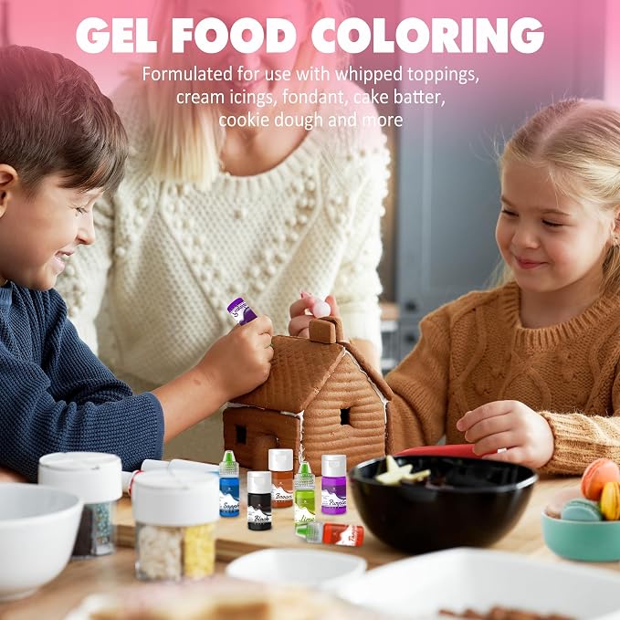 Gel Food Coloring - Vibrant Gel Food Coloring for Baking, Cake Decorating, Easter Egg - Concentrated Flavorless Edible Food Color Dye for Icing, Fondant, Drinks, Cookie, DIY Crafts - 4.5 oz (Orange)