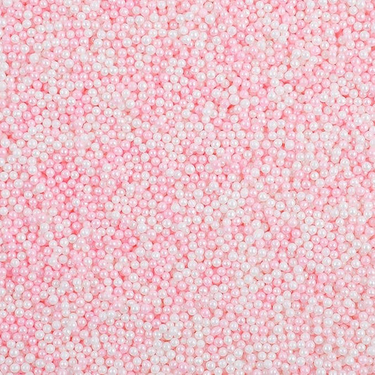 Light Pink & White Nonpareils Sprinkles - 4.6oz Edible 2mm Dot Sprinkles | Princess Sprinkles for Cake Decorating, Cupcake, Cookie, Baking, Donuts, Ice Cream Toppings