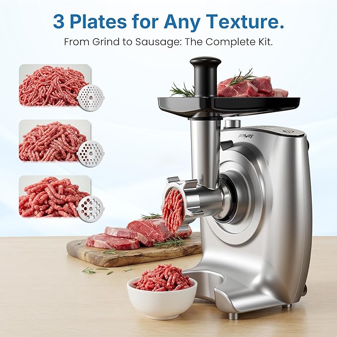 Electric Dough Mixer, Stand Mixer with Meat Grinder, Juicer