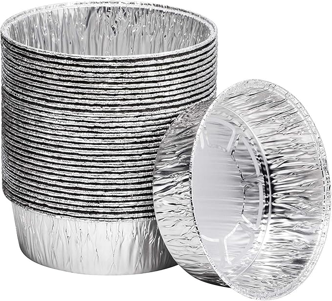 8-Inch Aluminum Dutch Oven Liner Pans | Disposable Cake Pan and Extra Deep Foil Pans for Baking, Freezing, and Storage | Durable Round Baking Pans | 10 Count