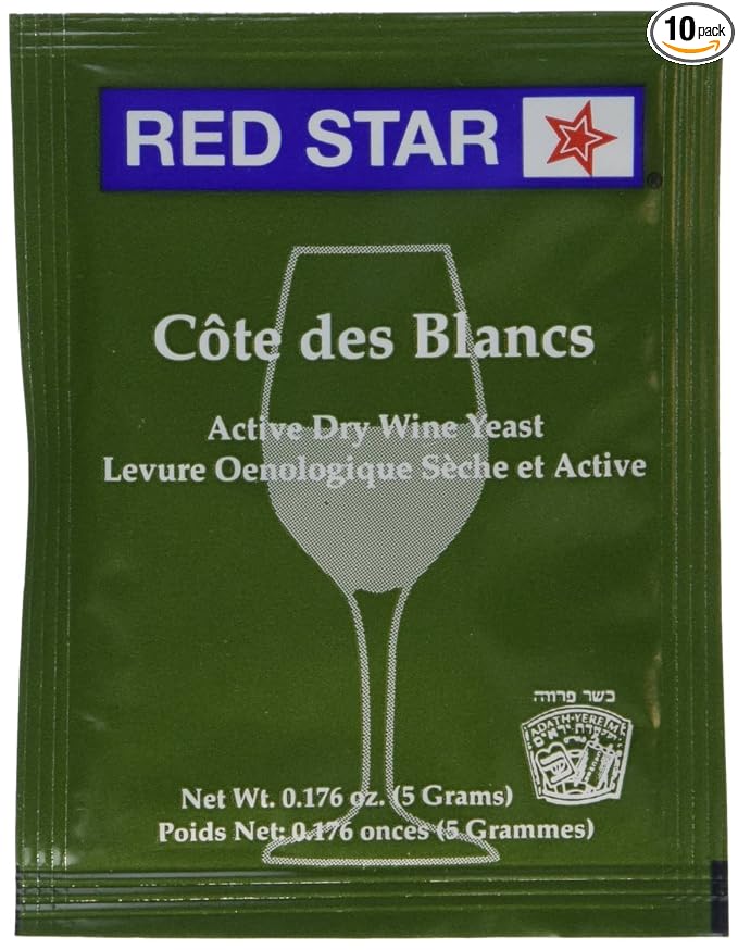 Cote des Blancs Wine Yeast - 10 Packs