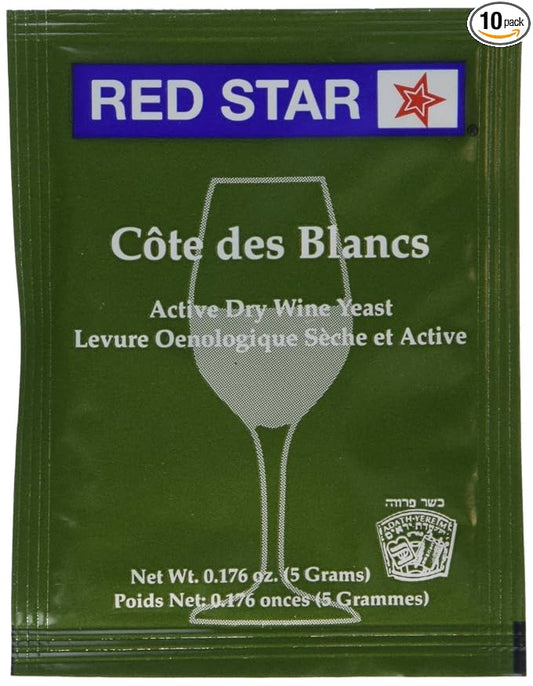 Cote des Blancs Wine Yeast - 10 Packs