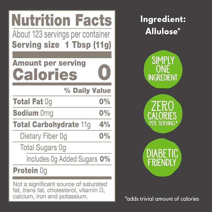 Truvia Allulose Calorie-Free Sweetener Bag, Sugar Substitute with Zero Calories, great for coffee and tea (3lbs)