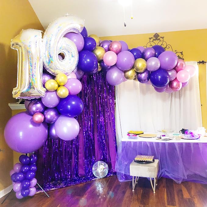 Voircoloria Dark Purple Balloons, 66pack 12inch Deep Purple Latex Party Balloons for Halloween, Graduation, Wedding, Birthday, Baby Shower, Anniversary, Valentine's Day Party Decorations