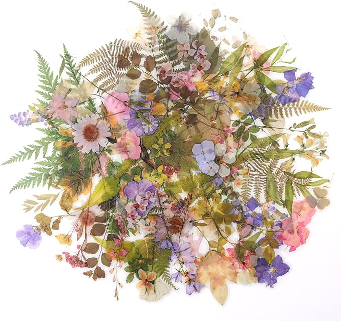 160pcs Pre-Cut Scrapbooks Natural Stickers, Floral and Plant Sticker for DIY Craft, Planners, Journal, Notebook, Laptop, Cell Phone, Calendars, Wedding Scrapbooking, PET Material, Colorful