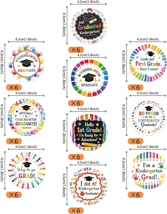 60 PCS Edible Kindergarten Graduation Cupcake Toppers 2026 Preschool Graduation Theme Cupcake Picks Class of 2026 Congrats Grad Cap Cake Decorations for 2026 Kindergarten Graduations Party Supplies