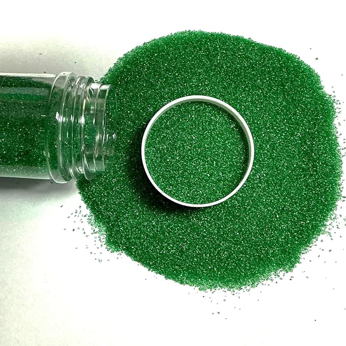 Edible Green Sanding Sugar Sprinkles 142g/ 5.01oz Sugar Crystals for cake decorating Candy Baking Decorations Ice Cream Toppings and Cookie Decorating for Valentines Halloween Christmas