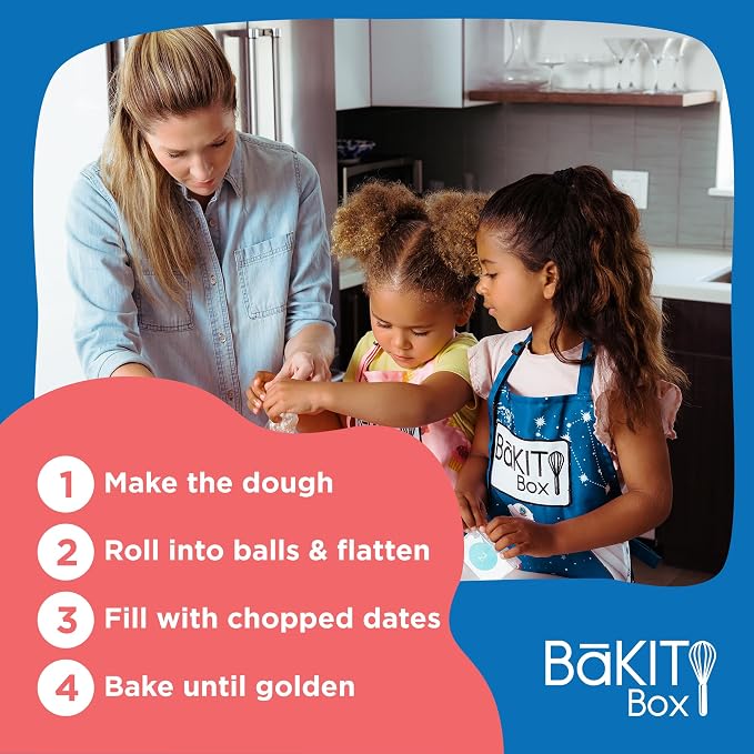 BāKIT Box Maamoul Cookie Baking Kit for Kids – Make Lebanese Date-Filled Cookies + Learn Culture – Printed Recipe & Activity Guides – Educational STEM Gift