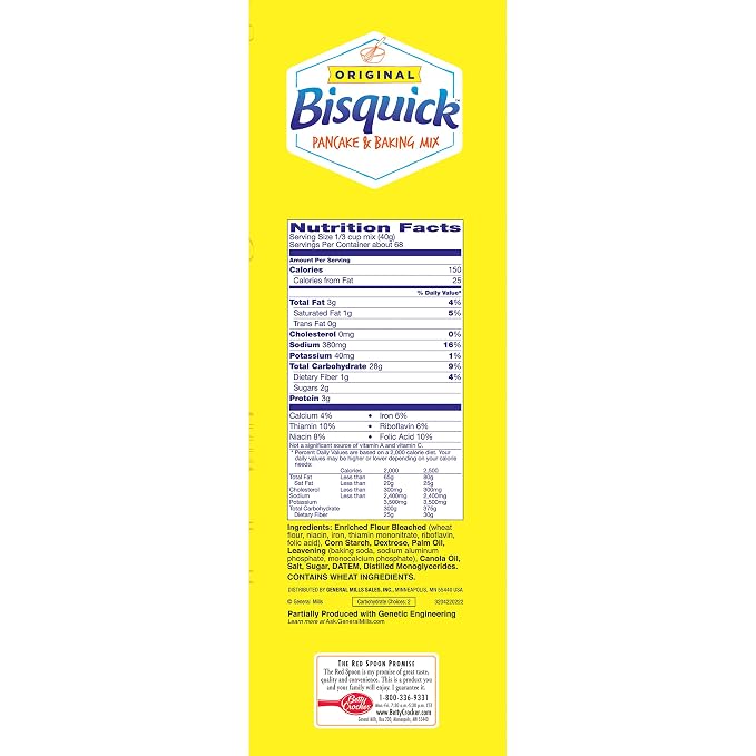 Betty Crocker Bisquick Pancake and Baking Mix, Original, Makes About 145 Pancakes, Giant Size, 96 oz (Pack of 2)