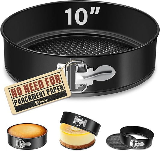 Vakoo 10 Inch Springform Pan - Nonstick, Leakproof Cheesecake Pan for Baking, Easy Release, No Parchment Paper Needed