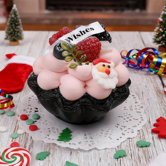 Christmas Sprinkles for Baking - 6.53 oz Holiday Cookie Sprinkles, Edible Red and Green Jimmies, Nonpareils, Confetti, Sugar Santa, Christmas Cupcake Cake Decorating & Holiday Desserts