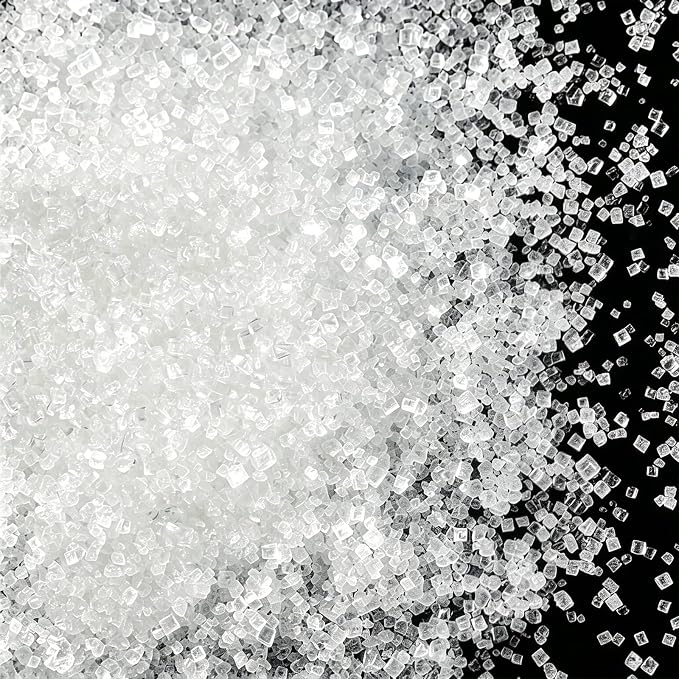 White Sanding Sugar - Sparkling Sugar Crystals for Baking Decorations (130g/4.6oz) - Edible on Cookies, Cupcakes, Cakes, Ice Cream | Wedding, Party, Valentines Sugar Sprinkles