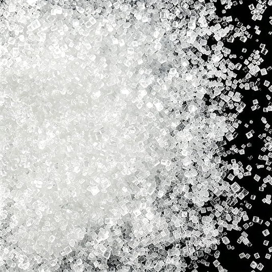 White Sanding Sugar - Sparkling Sugar Crystals for Baking Decorations (130g/4.6oz) - Edible on Cookies, Cupcakes, Cakes, Ice Cream | Wedding, Party, Valentines Sugar Sprinkles