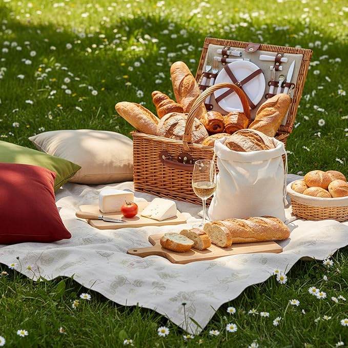 Ouligay 2 Pack Bread Bags Reusable Set Linen Drawstring Sourdough Bags for Homemade Bread Storage, Eco-Friendly & Durable, 15.75" x 11.81"