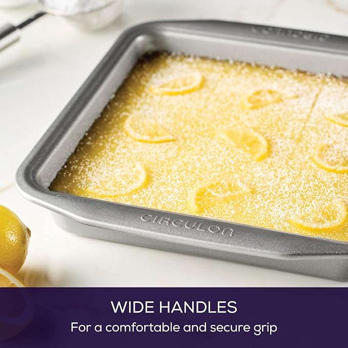 Circulon Nonstick Bakeware Baking Pan / Cake Pan, Square - 9 Inch, Gray