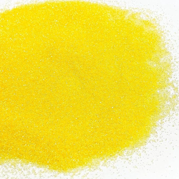 Edible Yellow Sanding Sugar Sprinkles 142g/ 5.01oz Sugar Crystals for Cake Decorating Candy Baking Decorations Ice Cream Toppings and Cookie Decorating for Valentines Halloween Christmas