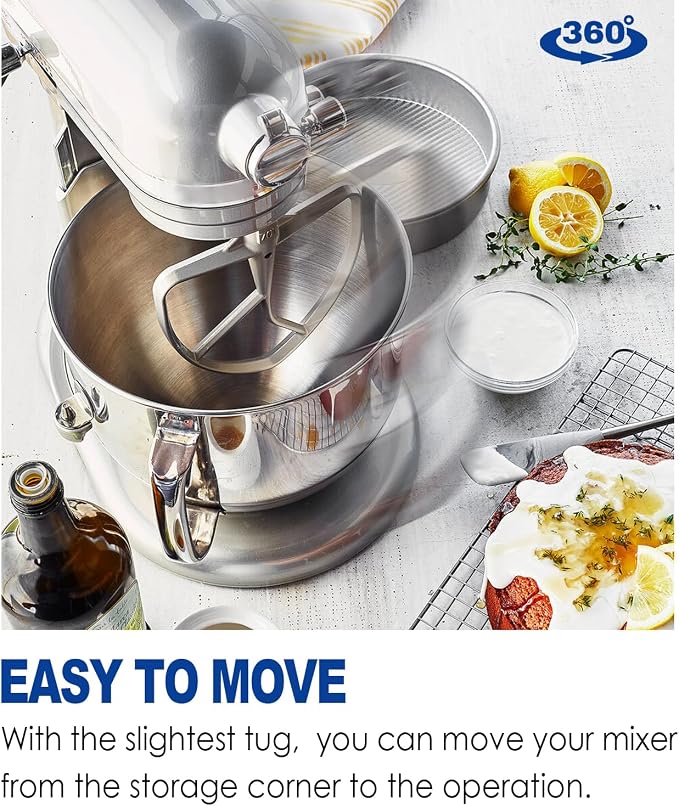 MIMORE Mixer Slider Mat for KitchenAid Stand Mixer 6-8 QT Bowl Lift, 7 QT Stand Mixer Slider Compatible with KitchenAid Mixer Slider 5.5 QT Pro 5 Plus
