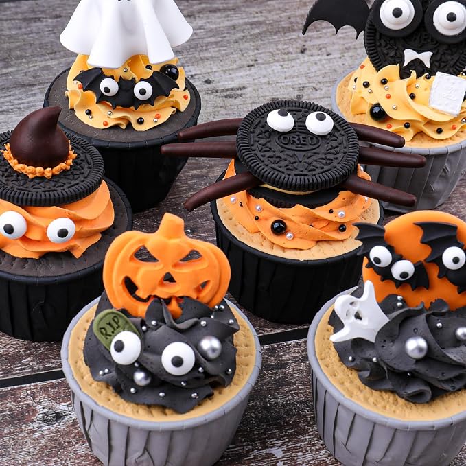 Edible Candy Eyes Sprinkles for Cake Decorating 4.6oz, Halloween Eyeball Sprinkles for Cookie Baking Ice Cream Brownie Cupcake Toppings