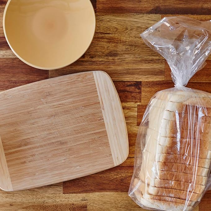 Bread Poly Bags,100 Pieces 15x3x6 Inches Bread Loaf Packing Bags with 100 Twist Ties,Clear Thick Gusseted Grocery Bakery Bag (Medium-6x3x15)
