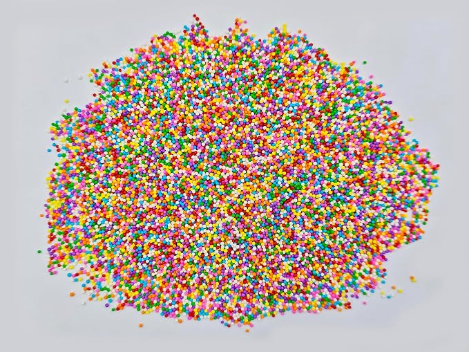 Edible Colorful Nonpareil Sprinkles,Rainbow 2mm Sugar Pearls for Cake Decorating, Baking, Ice Cream, Cookies, Cupcake Topper Autumn Decorations,4.59oz