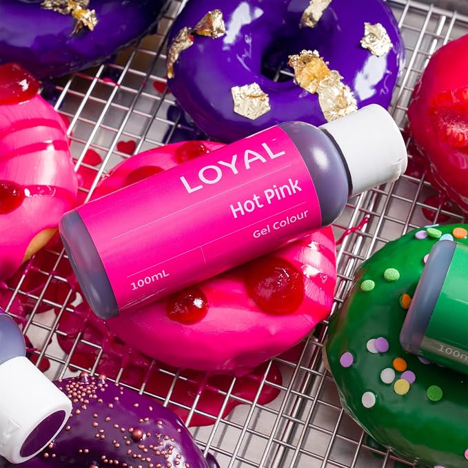 Loyal Gel Food Coloring | Vibrant Color for Buttercream, Fondant, Royal Icing, Gum Paste, Marzipan and Cake Batter | Gel-Based Concentrated Food Dye - 100ml Hot Pink