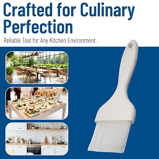 Carlisle FoodService Products CFS 4039202 Galaxy Pastry Brush, 3", White (Pack of 12)