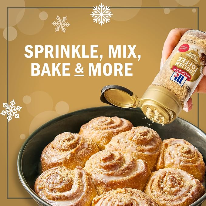 McCormick Finishing Sugar Variety Pack, Limited Edition, Includes Seasonal Winter Flavors Like Chocolate Hazelnut, Candy Cane, English Toffee, and Spiced Orange, For Baking & Beverages, 14.82 oz