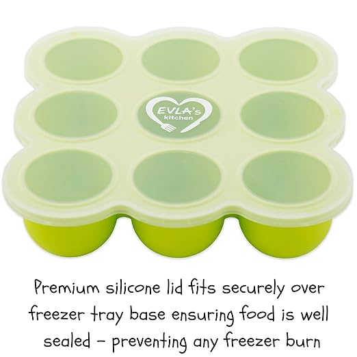 EVLA'S Baby Food Freezer Trays & Reusable Food Pouches Meal Prep Combo for Babies and Toddlers, Baby Food Containers & Meal Storage Perfect for Serving Homemade Healthy Smoothies & Purees