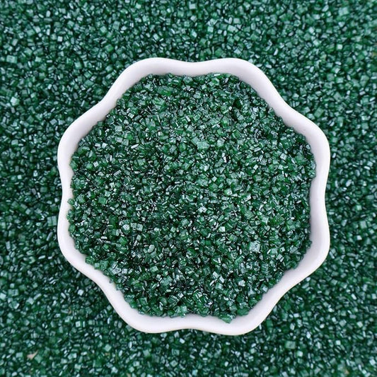 Green Sanding Sugar | Deep Green Sprinkles | Edible Coarse Sugar Crystals | For Baking Dessert Decorating, Cake, Cupcake, Cookie, Ice Cream | Christmas St Patrick's Day Holiday Party | 4.6 Ounces