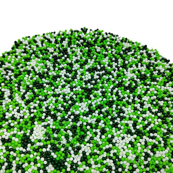 Homankit White and Green Nonpareils Sprinkles St Patrick's Day Sprinkles Edible Cookie Decorations Mini Pearls for Decorating Cake, Baking, Cupcake Toppers, Ice Cream, Donuts 3.88 Ounce