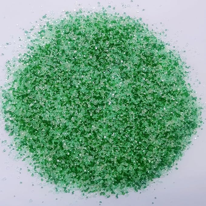 HeDeon&Rles Edible Green LightGreen White Sanding Sugar Crystals for Baking 120g/4.23oz Sparkling Sugar Crystals for Baking Cake Cupcake Icing Top Birthday Wedding Easter Halloween Christmas Supplies