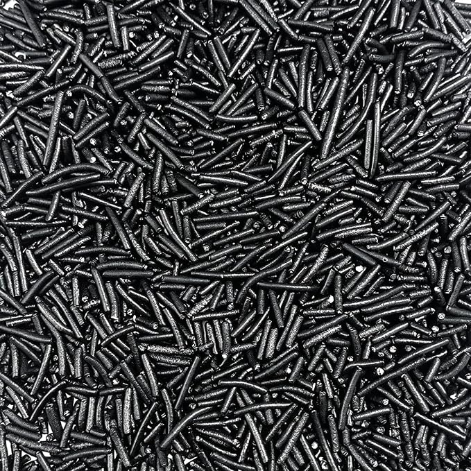 Sentovac Black Jimmies Sprinkles Edible for Cake Decorating Black Sprinkles Sugar Candy Cookie Cupcake Topper Ice Cream Baking Decorations Wedding Halloween Christmas Supplies 3.53oz