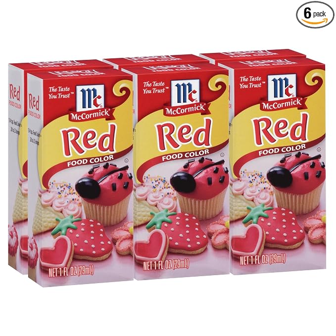 McCormick Red Food Color, 1 fl oz (Pack of 6)